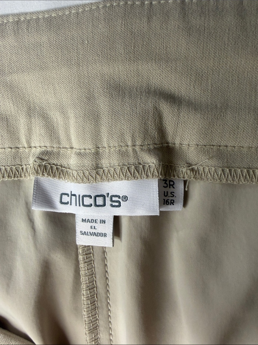 Chico’s Stretch Ankle Pants in Beige - Picture 2 of 3